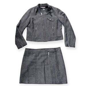 Tommy Hilfiger Black and White Tweed Set Preppy XL plus-size  classic chic